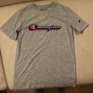 Grey Blue and Red Champion Shirt
